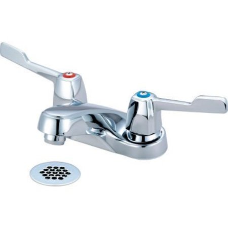 PIONEER INDUSTRIES Olympia Elite Two Handle Bathroom Faucet with Grid Strainer Polished Chrome L-7251G